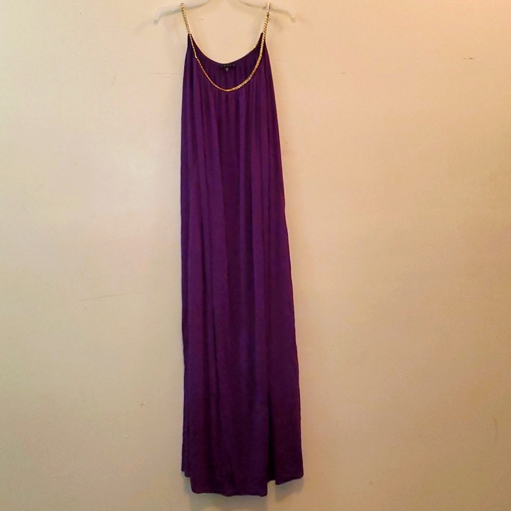 Purple Rope Strap Maxi Dress